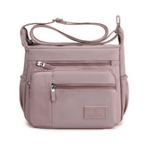 Wafybsre Casual Multi Pocket Nylon Cross Body Shoulder Bag Messenger Bags Handbag Tote Purse for Women (Pink)